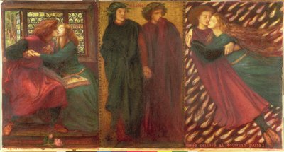 Paolo y Francesca, 1862 de Dante Gabriel Charles Rossetti